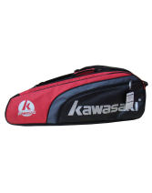 川崎/KAWASAKI TCC-053六支装羽毛球包 超值羽毛球拍包 红色