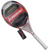 KAWASAKI/川崎 Sharp 500全碳素进阶网球拍，红白色
