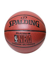 SPALDING斯伯丁 PU皮红色NBA LOGO铂金经典篮球64-282