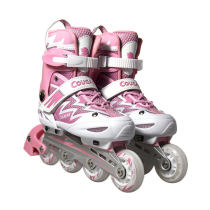 美洲狮MS835L-12粉白直排轮滑鞋男女 溜冰鞋旱冰鞋滑冰鞋