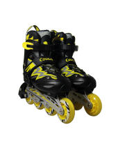 美洲狮MS835L-12黑黄直排轮滑鞋男女 溜冰鞋旱冰鞋滑冰鞋