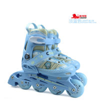 美洲狮 溜冰鞋儿童全套装 直排可调轮滑鞋旱冰鞋MS707PS