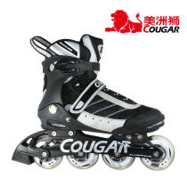 美洲狮 溜冰鞋 轮滑鞋 旱冰鞋 成年人 刷街 直排轮 MS101黑白