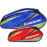 川崎KAWASAKI KBB-8630 6支装双肩羽毛球包(耐磨皮料 锡箔隔热层）