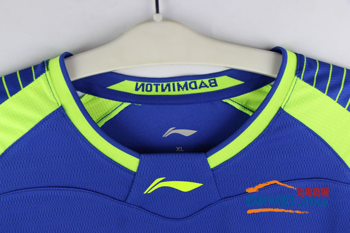 李宁 AAYL035-4 男款羽毛球服短袖T恤 比赛上衣 2016年新款 梦幻蓝色