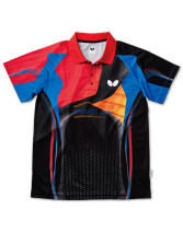 蝴蝶 BWH-267-0201 男女款乒乓球T恤 乒乓球服（红蓝黑款）