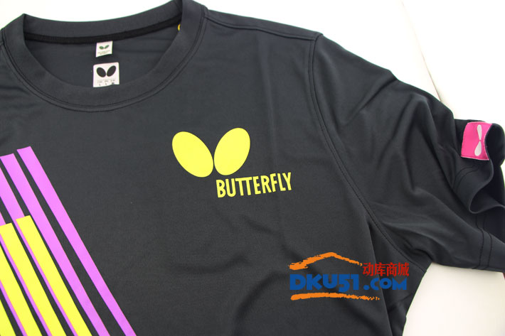 Butterfly蝴蝶 BWH-817-02 乒乓球T恤 乒乓球服（黑色款）