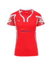 李宁LINING AAYL104-1 焰红款 奥运会女款羽毛球服TD版