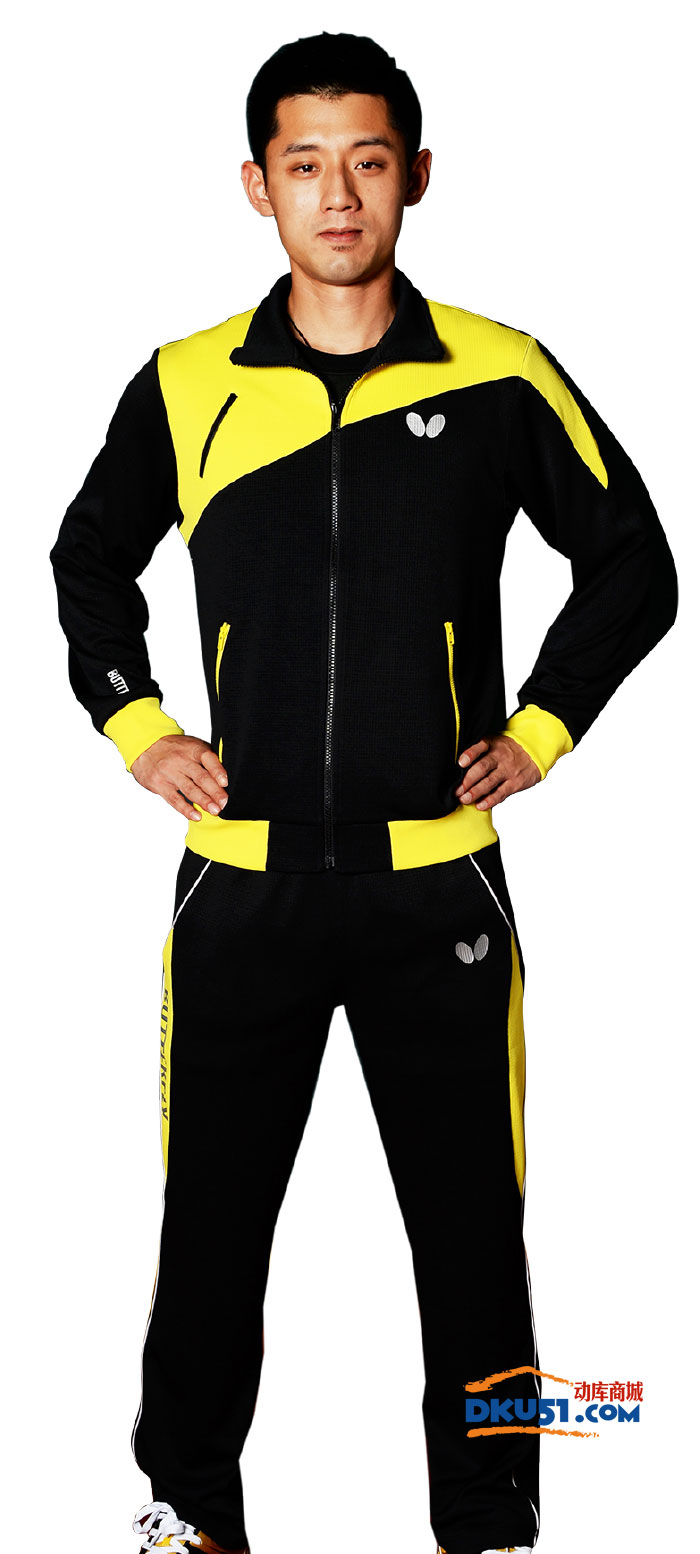 Butterfly蝴蝶 WSW-428-0211 男款乒乓球运动套装外套 黄黑款