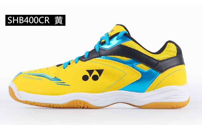 YONEX尤尼克斯 SHB-400C 黄蓝 男女同款羽毛球鞋