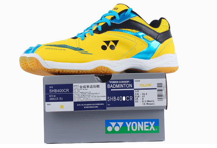 YONEX尤尼克斯 SHB-400C 黄蓝 男女同款羽毛球鞋
