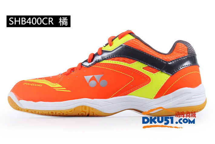 YONEX尤尼克斯 SHB-400C 橘黄 男女同款羽毛球鞋