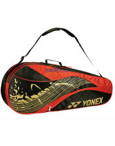 YONEX/尤尼克斯 六/三支装羽毛球拍包 4826EX 单肩手提包 黑红色