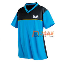 Butterfly蝴蝶乒乓球T恤 BWH-830 蓝黑色运动球服