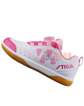 Stiga斯帝卡 6391 粉色儿童乒乓球鞋 牛筋底耐磨防滑 自动鞋带