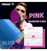 Tibhar挺拔粉色/蓝色量子X（量子X PRO PINK）彩色乒乓球胶皮套胶