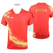 李宁龙服乒乓球服大赛服乒乓球 中国国家队比赛服 红色款 AAYR357-1 2022新款