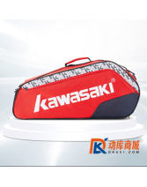川崎镭射款羽毛球包 KBB-8351 多功能单肩3只装羽毛球包 独立鞋袋 单肩网球包