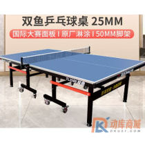双鱼兵乓球桌比赛专用兵兵球桌可折叠家用TL2588乒乓球台室内标准型