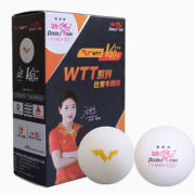 雙魚三星乒乓球 WTT比賽專用球 V40+ 3星ABS高分子新材料有縫球 六個裝