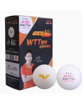 双鱼三星乒乓球 WTT比赛专用球 V40+ 3星ABS高分子新材料有缝球 六个装