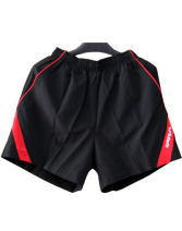 蝴蝶BUTTERFLY 新款运动短裤 BWS321-0201 黑红色