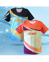 GEWO杰沃乒乓球服短袖T恤 F11繁星 比赛训练服男女同款透气运动T恤衫
