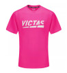 VICTAS維克塔斯乒乓球T恤衫圓領短袖運動衣服文化衫086507粉色款