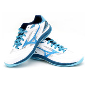 Mizuno美津濃乒乓球鞋 81GA220532 美津濃9代專業乒乓球鞋運動鞋 白/天藍色