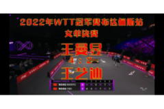 2022WTT布达佩斯女单决赛视频手机看：王曼昱vs王艺迪