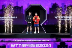 WTT澳門冠軍賽男單女單決賽 林詩棟、孫穎莎獲得冠軍