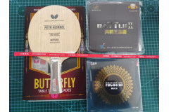 蝴蝶五層純木底板科貝爾 依舊可以再戰40+球，正手配奔騰反手焦點