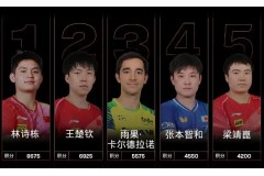 2025年6月最新乒乓球世界排名：林詩棟/孫穎莎男女單排名第一、王楚欽/王曼昱女單排名第二