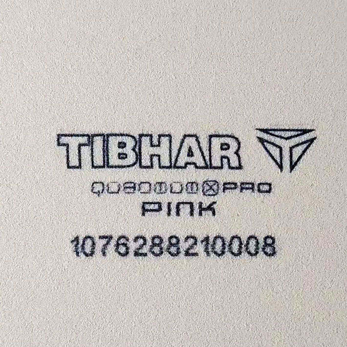 Tibhar挺拔粉色量子X（量子X PRO PINK）彩色乒乓球膠皮套膠